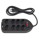 Protetor Eletronico C/8 Tomadas Epe 1008+ 3 Metros Preto 4824004